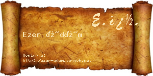 Ezer Ádám névjegykártya